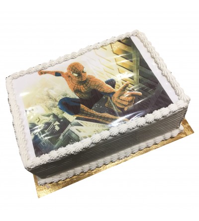 Gâteau photo spider-man