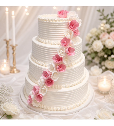 Gâteau 4 étages cascade de...