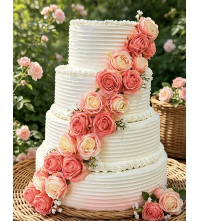 Gâteau 4 étages cascade de...