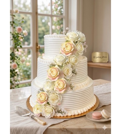 Gâteau 3 étages cascade de...