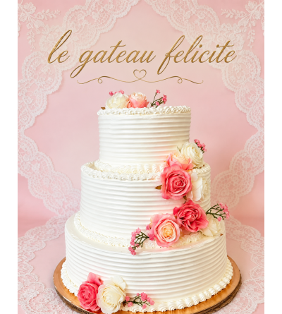 Gâteau 3 étages avec des...