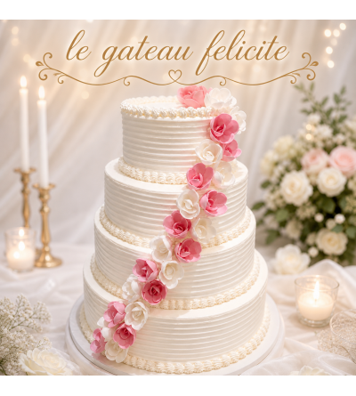 Gâteau 4 étages cascade de...