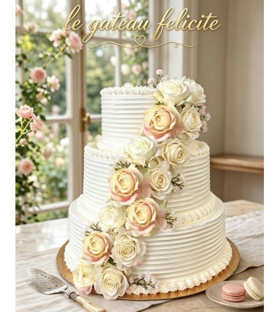 Gâteau 3 étages cascade de...