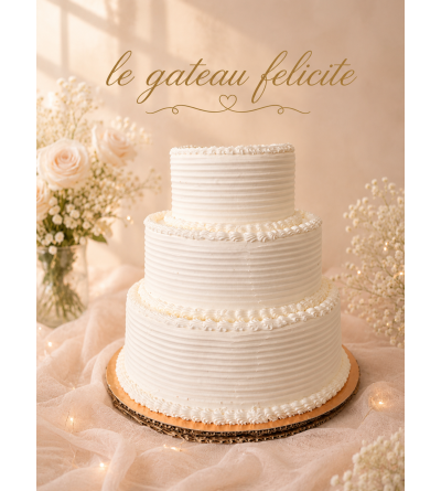 Gâteau 3 étages forme rond