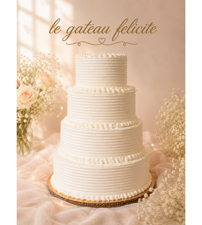 Gâteaux 4 étage forme rond