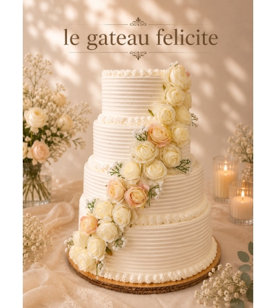 Gâteau 4 étages cascade de...