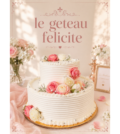 Gâteau 2 étages avec des...