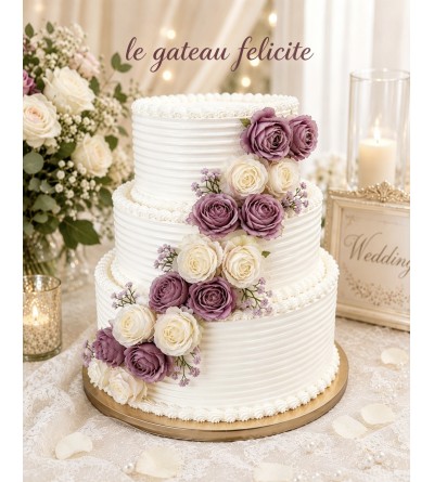 Gâteau 3 étages cascade de...