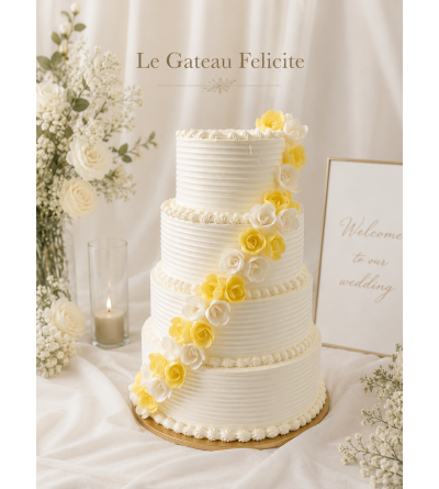 Gâteau 4 étages cascade de...
