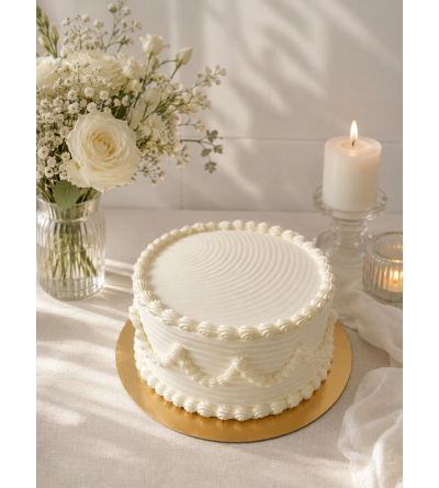 Gâteau avec dentelle autour