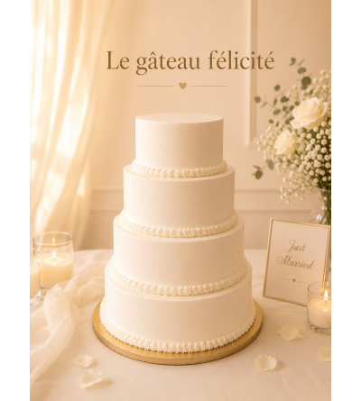 Gâteau 4 étages tout lisses